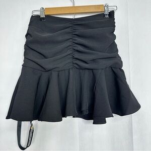 Extro&vert Flippy Mini Skirt Elen Ruched Preppy Y2K Flare Fitted Party Street